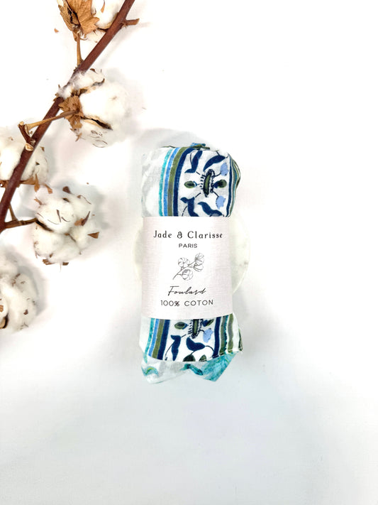 LOT DE 2 FOULARD ROULEAU DE COTON 26COT06