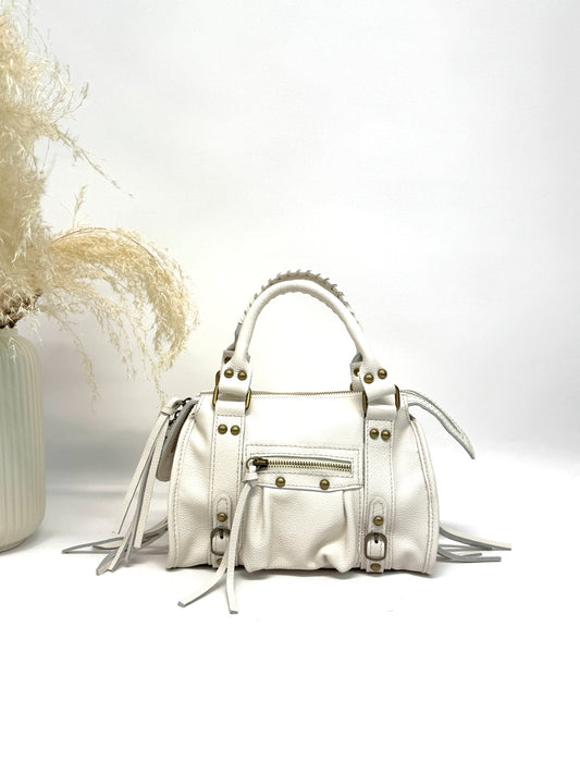 SAC EN CUIR JOWLING DÉTAILS RIVETS ET FRANGES