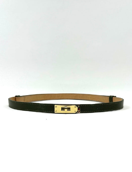 CEINTURE CUIR MODULABLE ITALIEN BOUCLE DORÉE