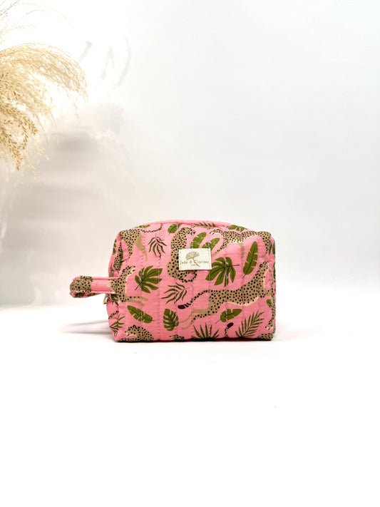 TROUSSE MATELASSÉE IMPRIMÉ FÉLIN & TROPICAL SC2629