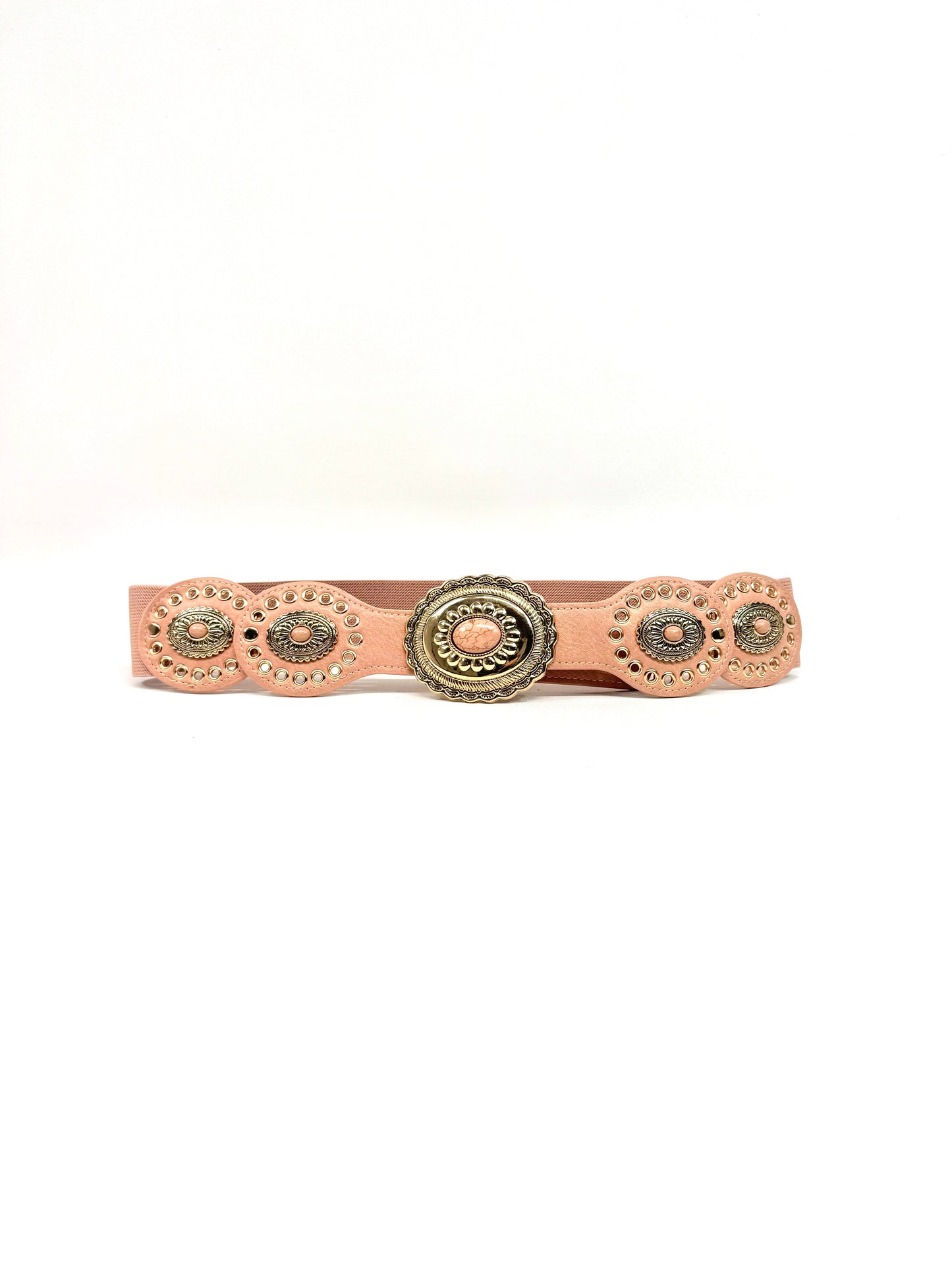 CEINTURE SYNTHÉTIQUE LARGE AVEC CABOCHONS ET DORURE BOHÈME 910280