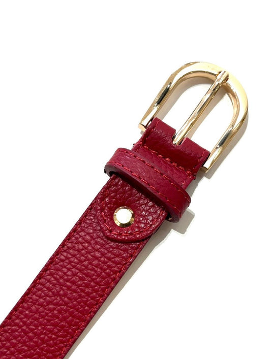 (7€50 pièce) LOT DE 4 CEINTURE CUIR ITALIEN À BOUCLE DORÉE T85/T90/T95/100