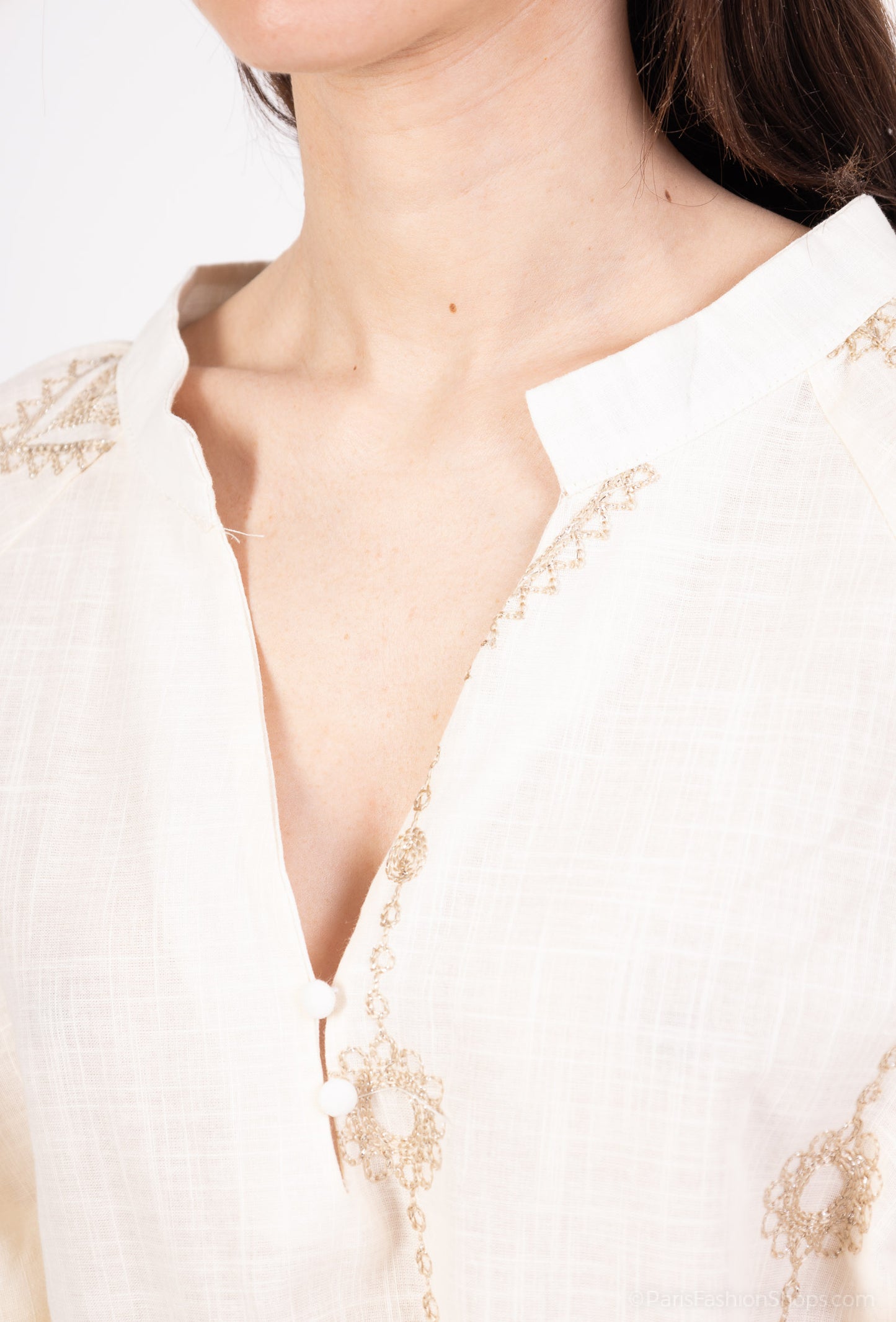 (11€ la pièce) TUNIQUE LONGUE FLUIDE EN COTON & VISCOSE EVASÉE - COLLECTION ATHÉNA 25VET01