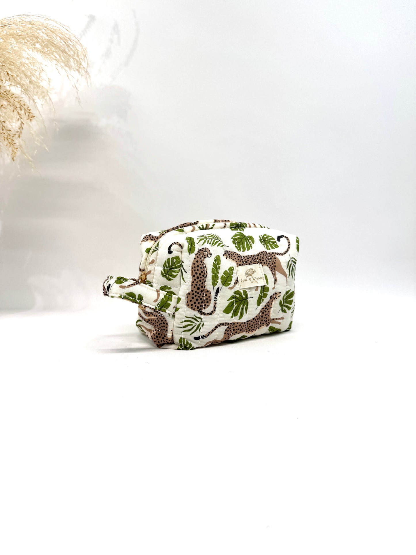 TROUSSE MATELASSÉE IMPRIMÉ FÉLIN & TROPICAL SC2629