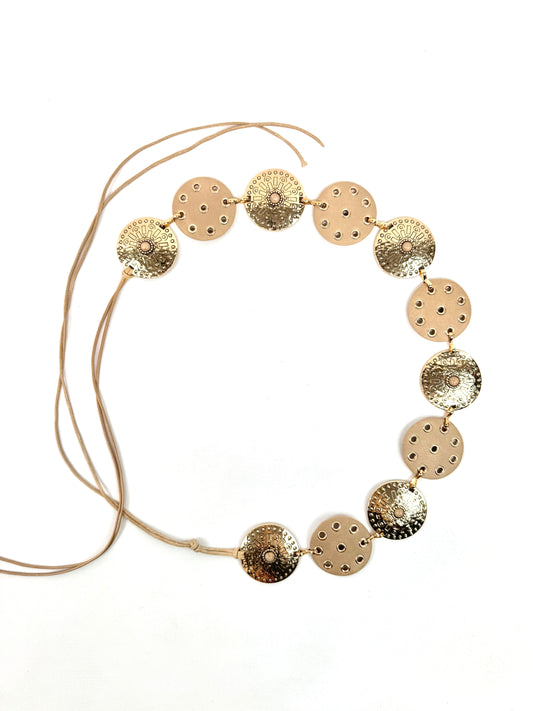 CEINTURE MÉTAL BIJOU "Aura Nomade" FINITION DORÉE ET MÉDAILLONS 910279