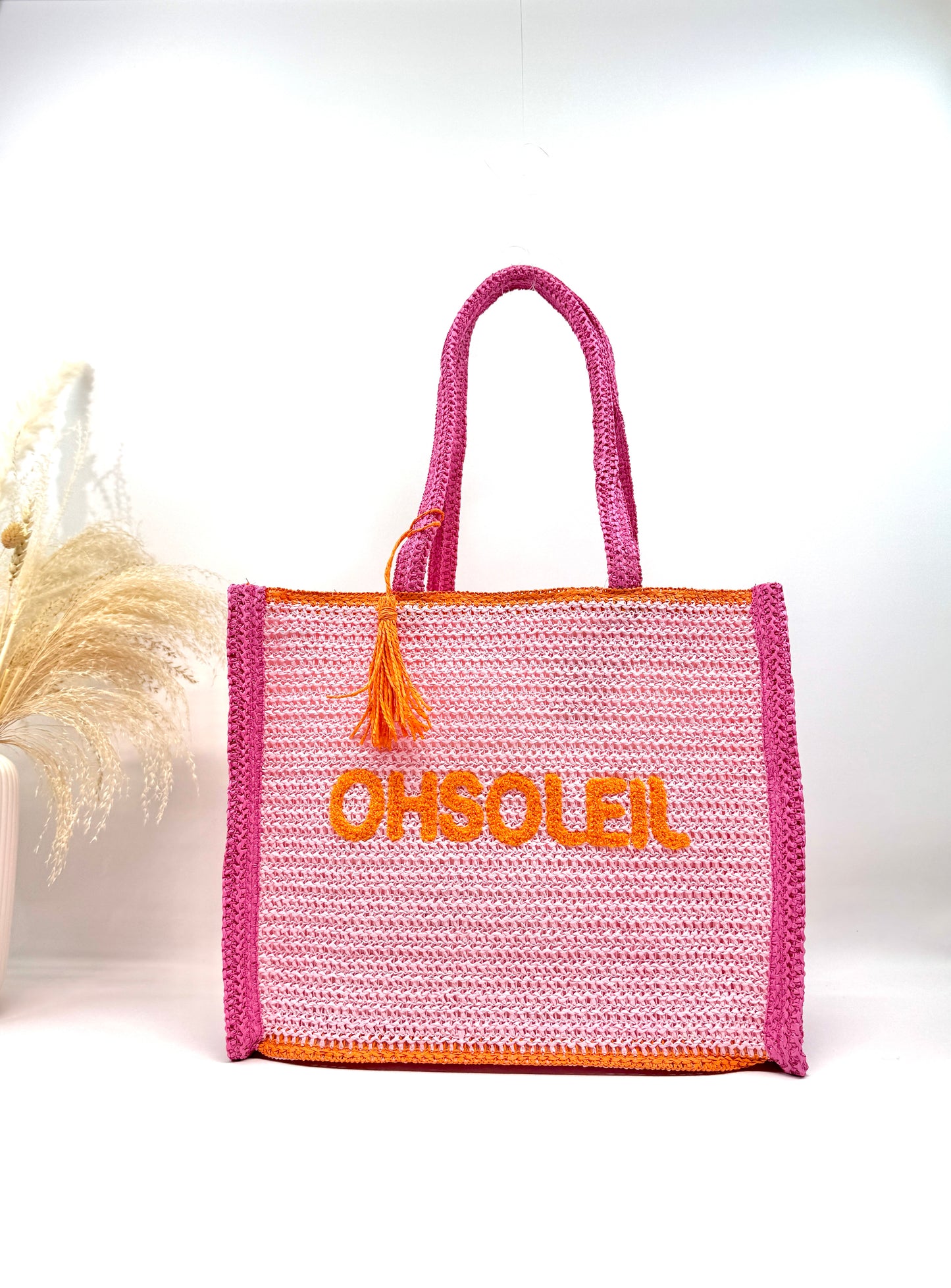 SAC CABAS DE PLAGE EN PAPIER "OHSOLEIL" SC2602