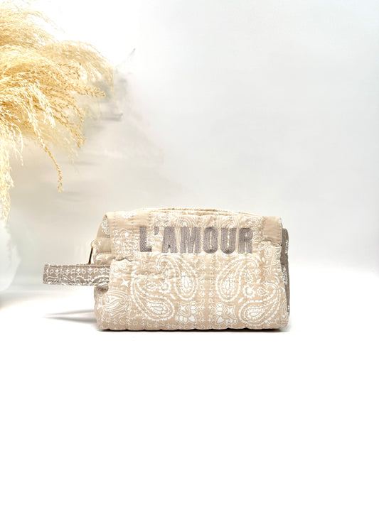 TROUSSE MATELASSÉE "L'amour" EN COTON SC2626