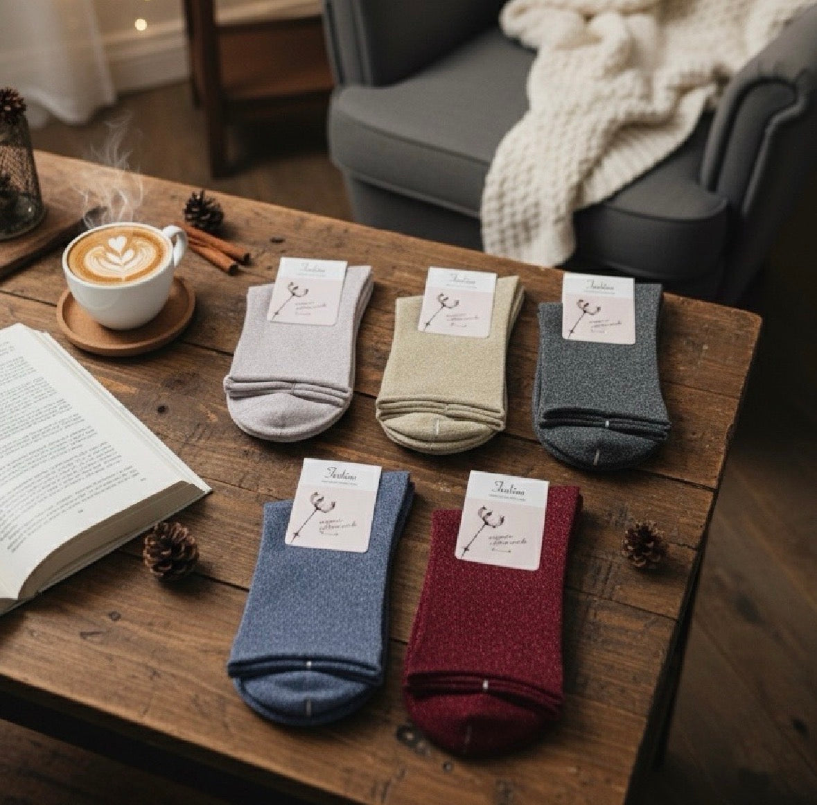 COLORFUL LUREX COTTON SEQUIN SOCKS (PACK OF 10)