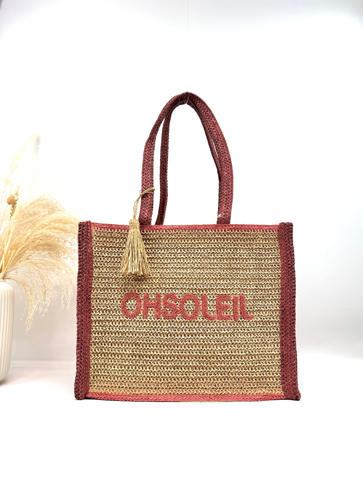 SAC CABAS DE PLAGE EN PAPIER "OHSOLEIL" SC2602