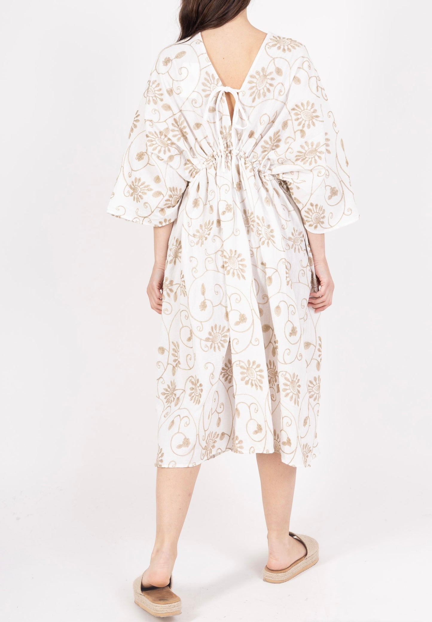 (13€ la pièce) LOT DE 4 ROBE MIDI EN COTON & VISCOSE - COUPE FLUIDE COLLECTION ATHÉNA 25VET02