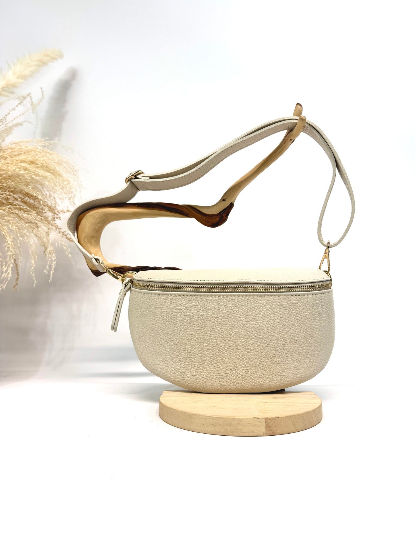 BANANE MOYENNE SAC EN CUIR GRAINÉ ITALIEN