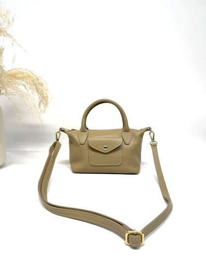 CUTE AND ELEGANT COMPACT LEATHER SHOULDER BAG