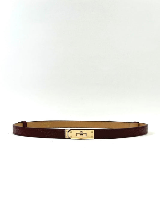 CEINTURE CUIR MODULABLE ITALIEN BOUCLE DORÉE