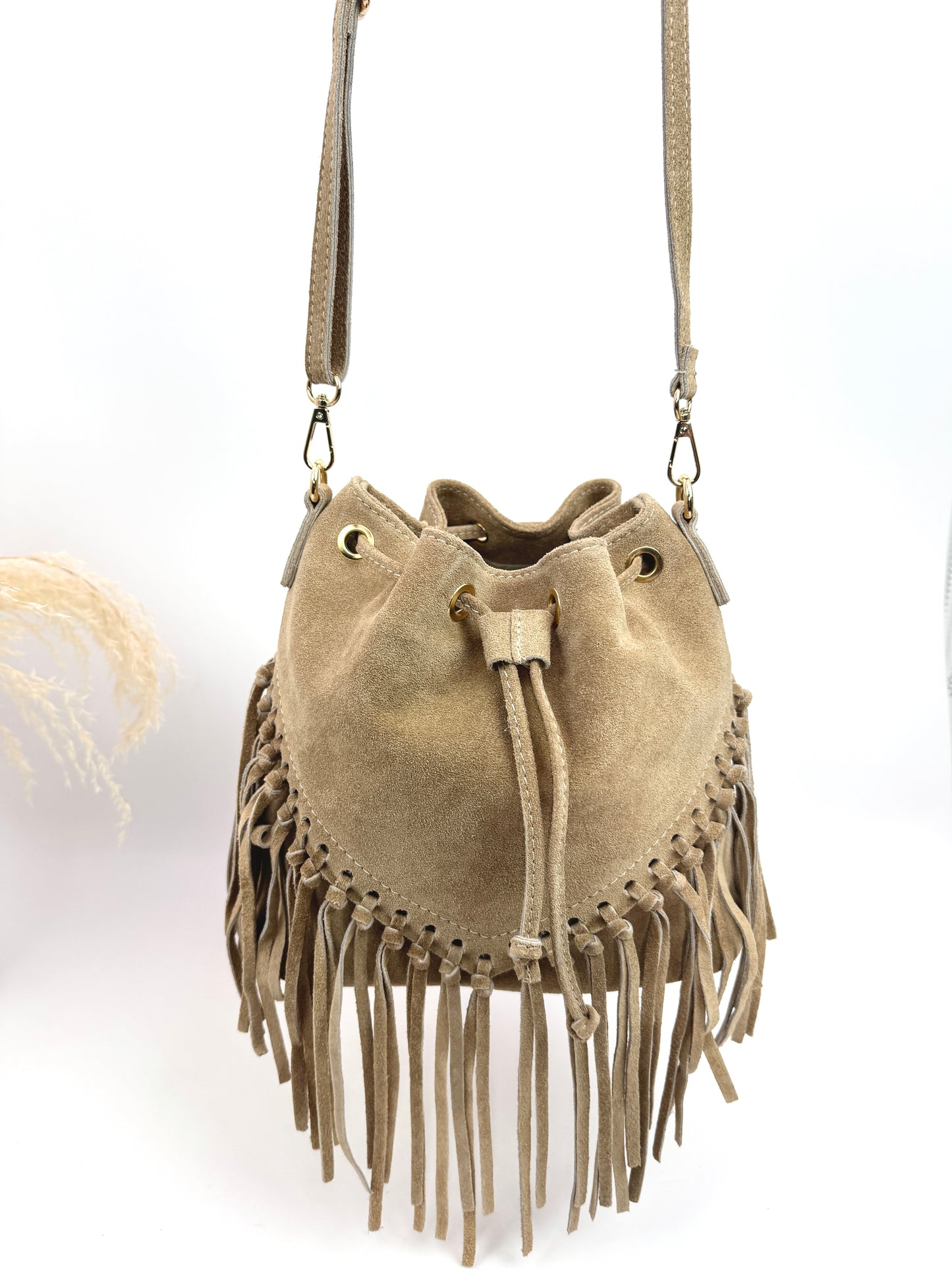 SAC EN CUIR SCEAU À FRANGES - COLLECTION LOUNA