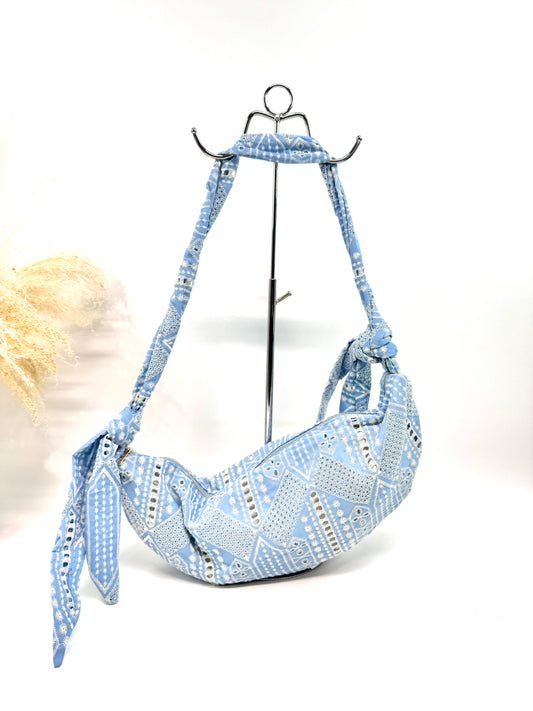 SAC BANANE EN COTON BANDOULIÈRE DENTELLE TRAVAILLÉ SC2612