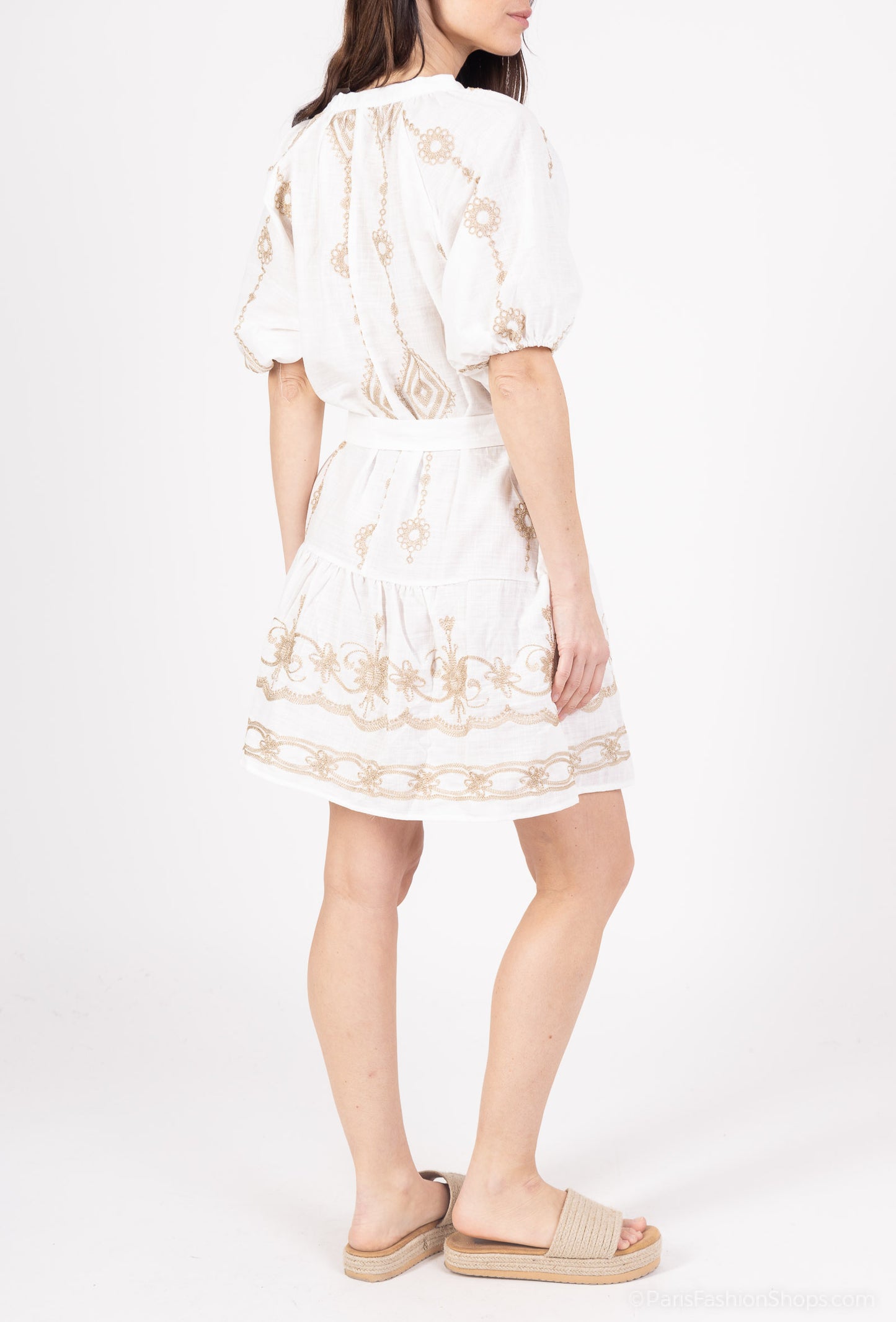 (11€ la pièce) TUNIQUE LONGUE FLUIDE EN COTON & VISCOSE EVASÉE - COLLECTION ATHÉNA 25VET01