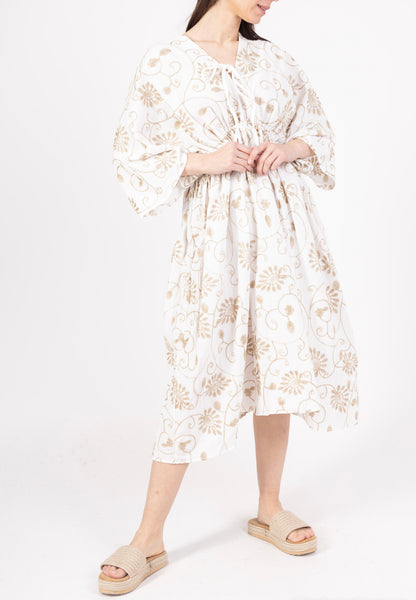 (13€ la pièce) LOT DE 4 ROBE MIDI EN COTON & VISCOSE - COUPE FLUIDE COLLECTION ATHÉNA 25VET02