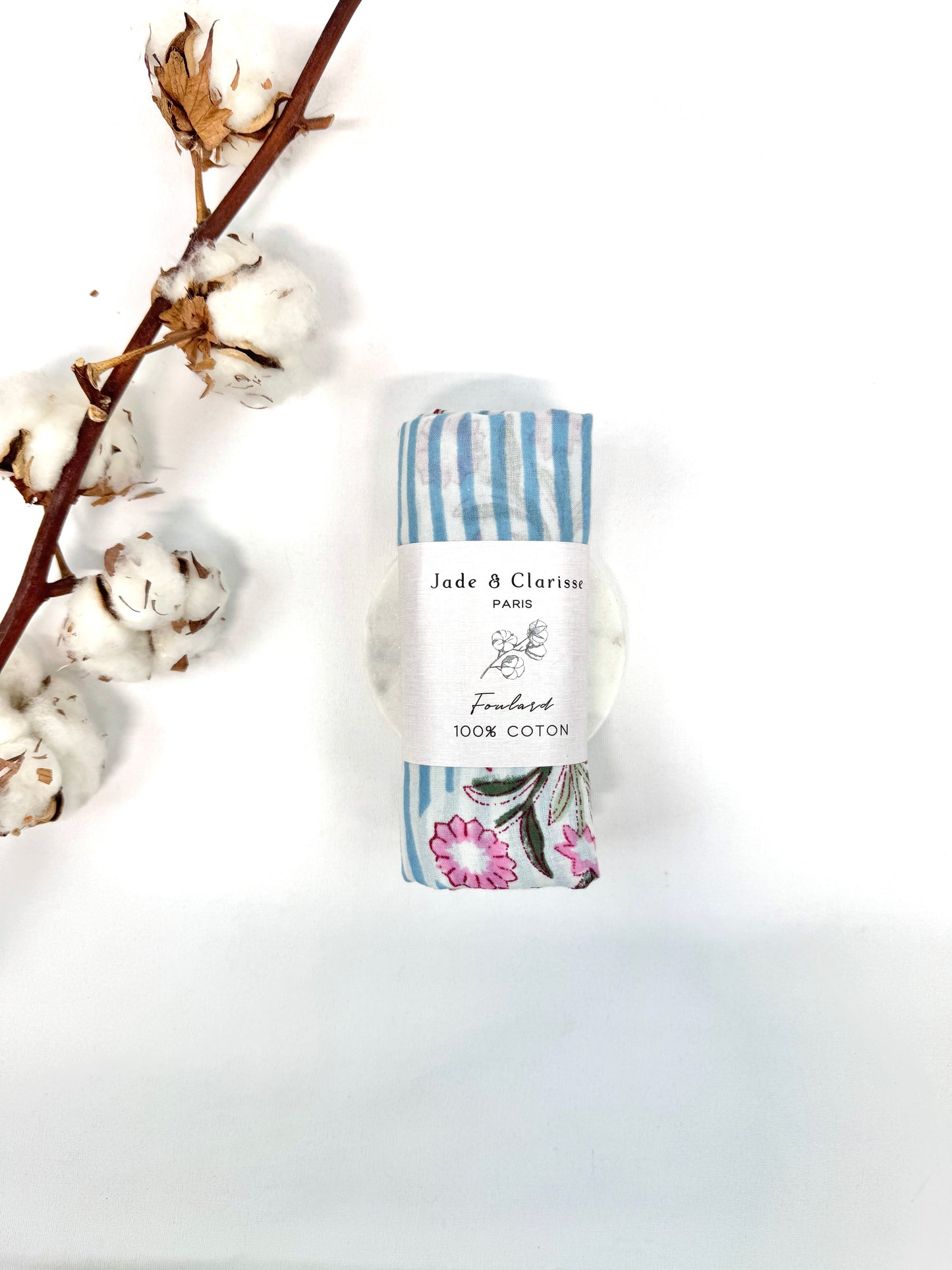 LOT DE 2 FOULARD ROULEAU DE COTON 26COT07