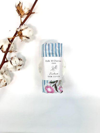 LOT DE 2 FOULARD ROULEAU DE COTON 26COT07