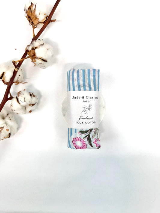 LOT DE 2 FOULARD ROULEAU DE COTON 26COT07