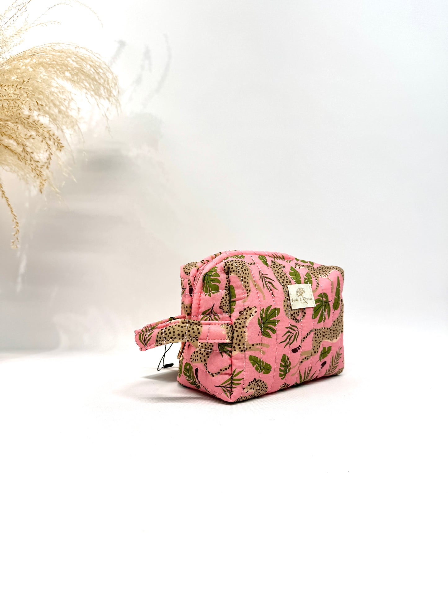 TROUSSE MATELASSÉE IMPRIMÉ FÉLIN & TROPICAL SC2629