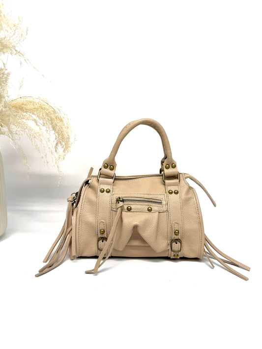 SAC EN CUIR JOWLING DÉTAILS RIVETS ET FRANGES