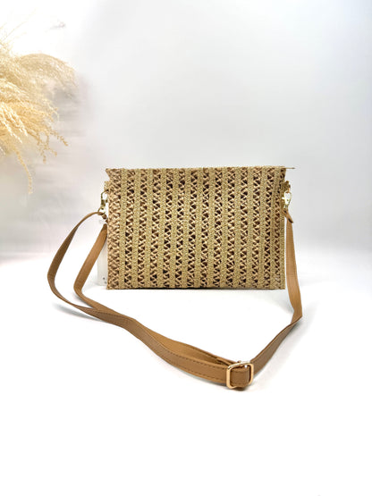 SAC POCHETTE BOHÈME TRESSÉ AVEC BANDOULIÈRE AMOVIBLE SC2606