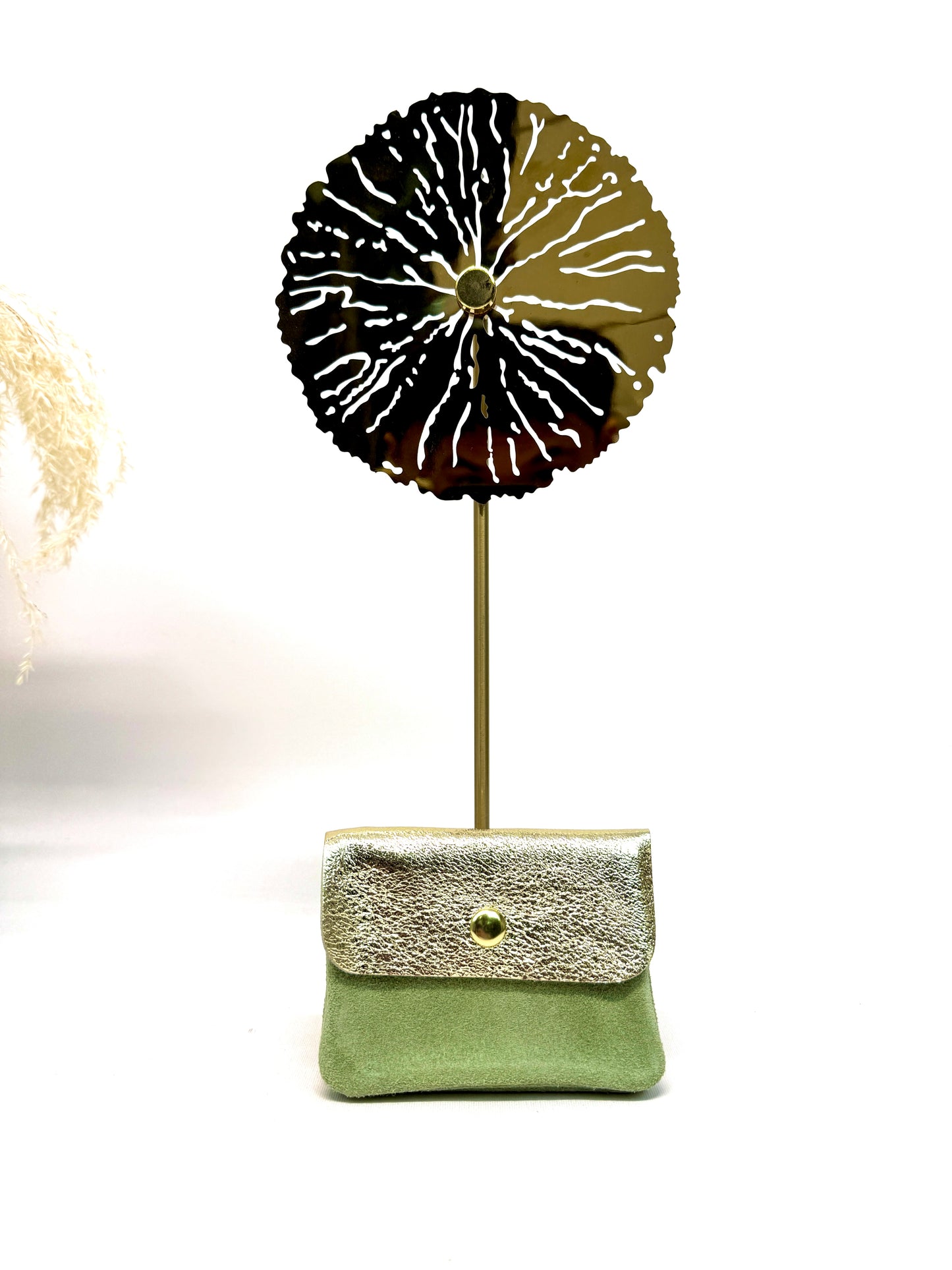 LOT DE 2 PORTE MONNAIE EN CUIR JOSÉPHINE BI-MATIÈRE VACHETTE VÉRITABLE