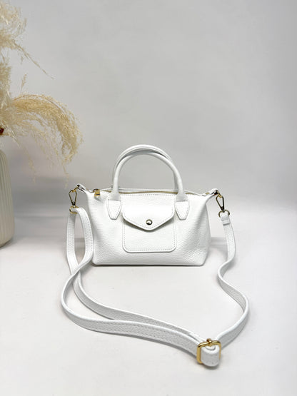 CUTE AND ELEGANT COMPACT LEATHER SHOULDER BAG