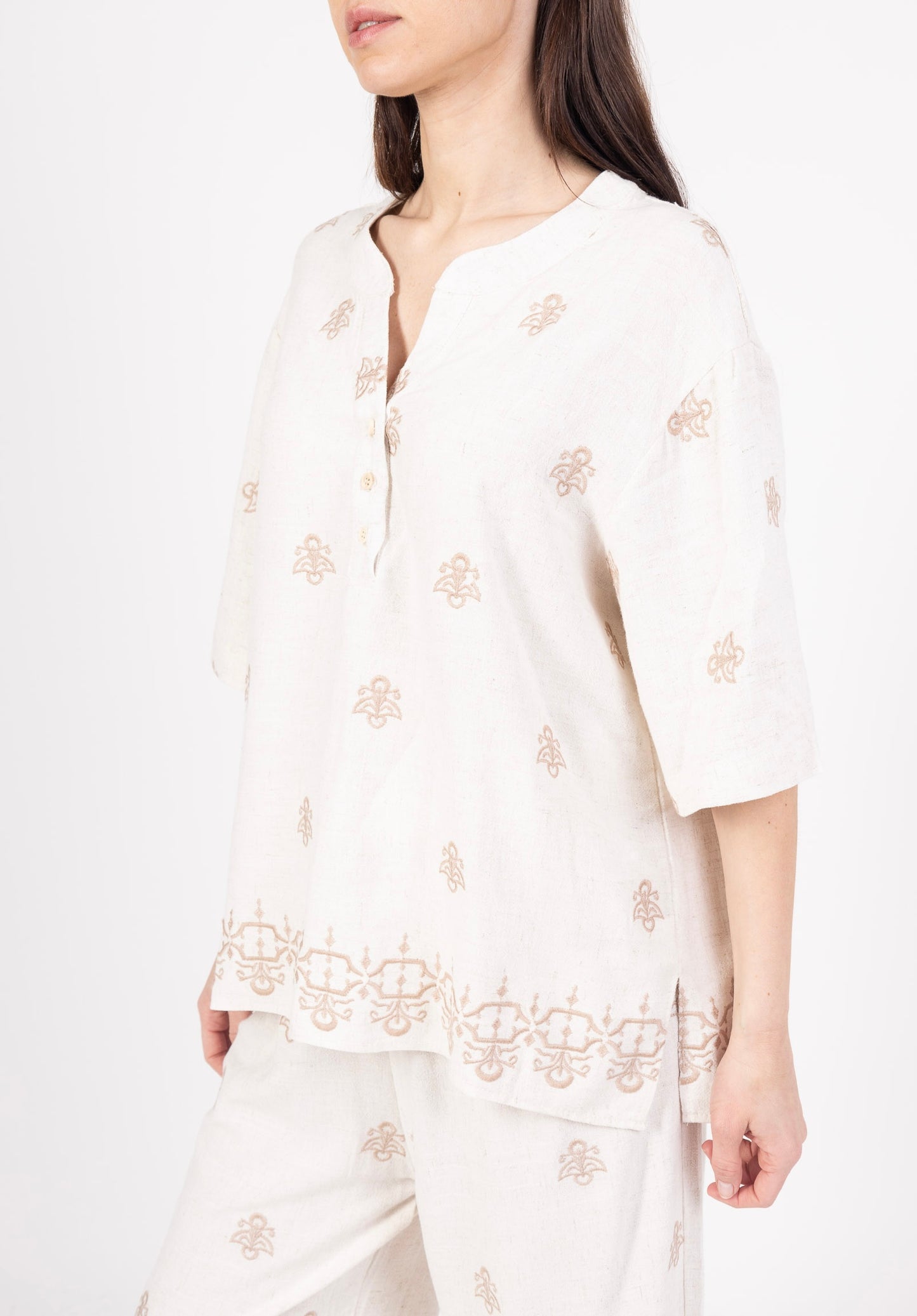 (10€ la pièce) LOT DE 4 BLOUSE PALAZZO EN LIN & COTON - COLLECTION RIVIERA CHIC 25VET08