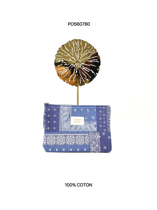 TROUSSE MATELASSÉE VITAMINÉE IMPRIMÉ BANDANA & FINITION COUTURE