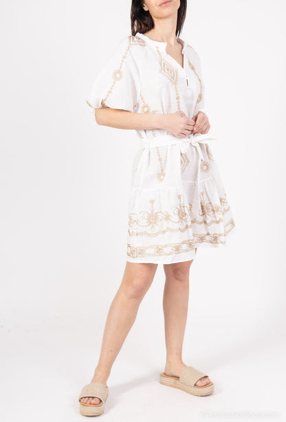 (11€ la pièce) TUNIQUE LONGUE FLUIDE EN COTON & VISCOSE EVASÉE - COLLECTION ATHÉNA 25VET01