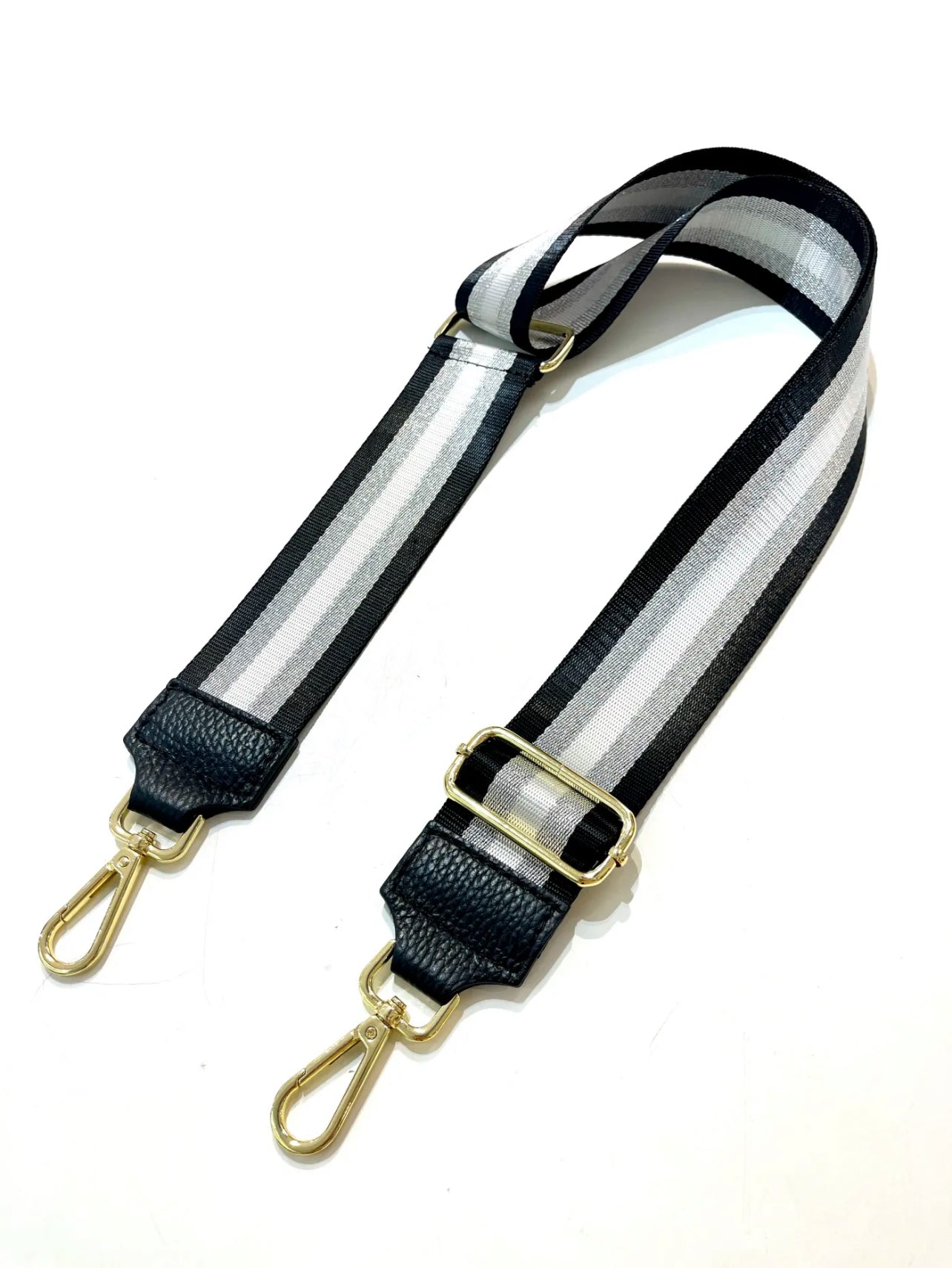 LEATHER SHOULDER STRAP WITH GOLD SHINE