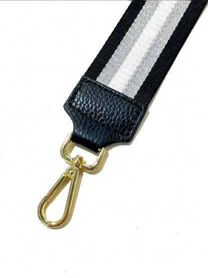LEATHER SHOULDER STRAP WITH GOLD SHINE