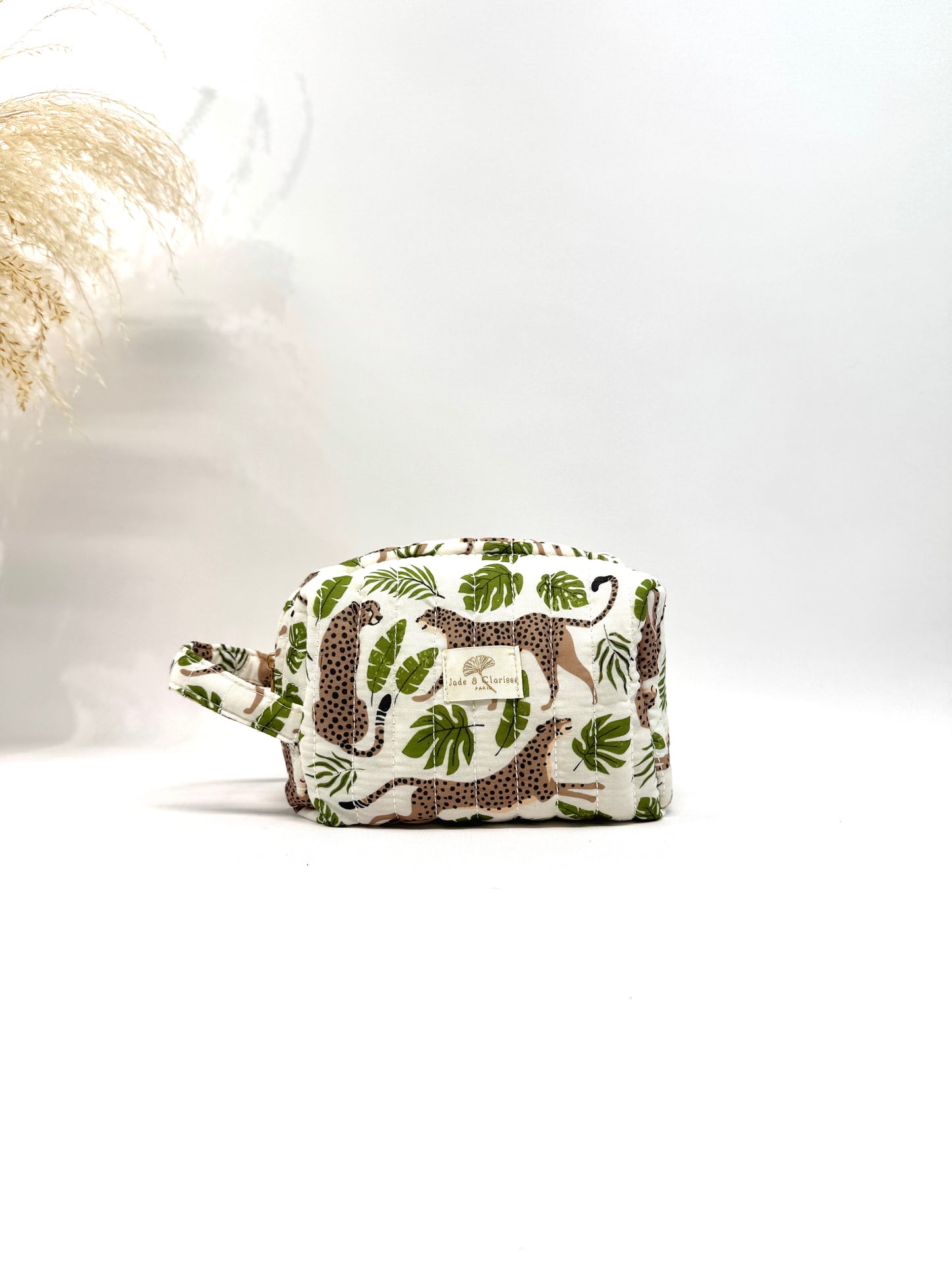 TROUSSE MATELASSÉE IMPRIMÉ FÉLIN & TROPICAL SC2629