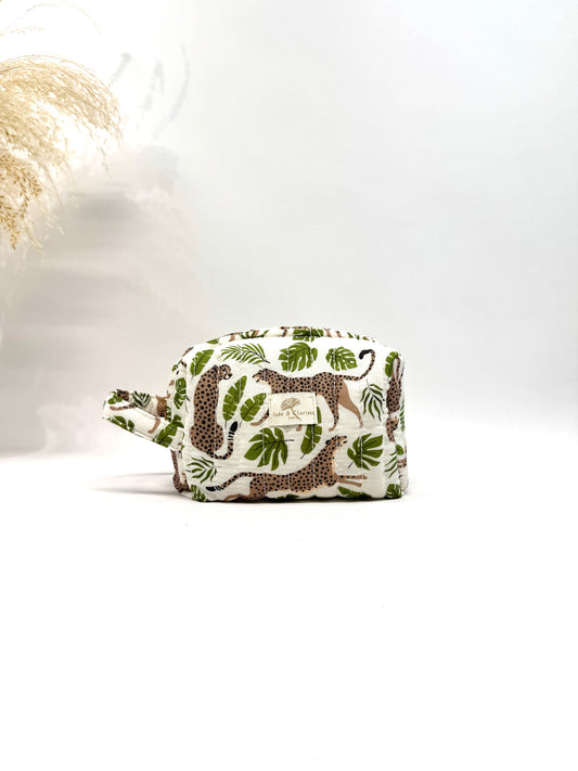 TROUSSE MATELASSÉE IMPRIMÉ FÉLIN & TROPICAL SC2629