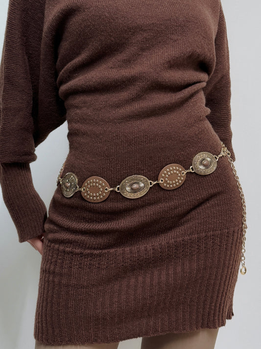 CEINTURE MÉTAL BIJOU BOHÈME FINITION SABLE DORÉE 910277