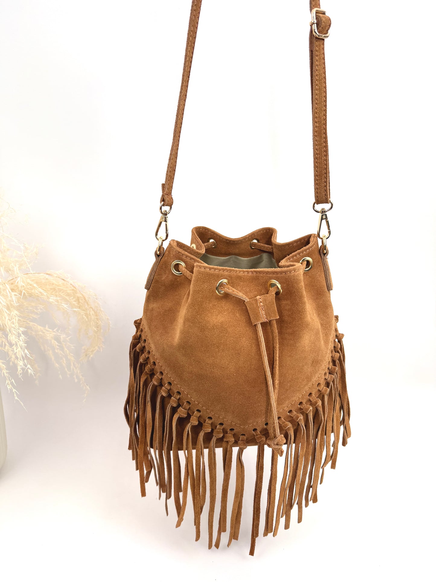 SAC EN CUIR SCEAU À FRANGES - COLLECTION LOUNA