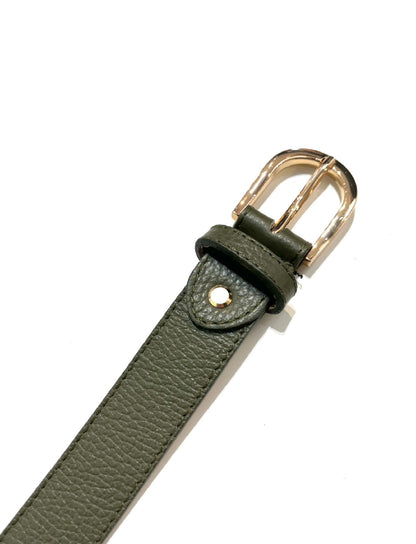 (7€50 pièce) LOT DE 4 CEINTURE CUIR ITALIEN À BOUCLE DORÉE T85/T90/T95/100