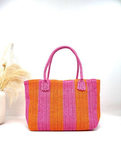 SAC CABAS DE PLAGE EN PAPIER SINALOA BICOLOR SC2604