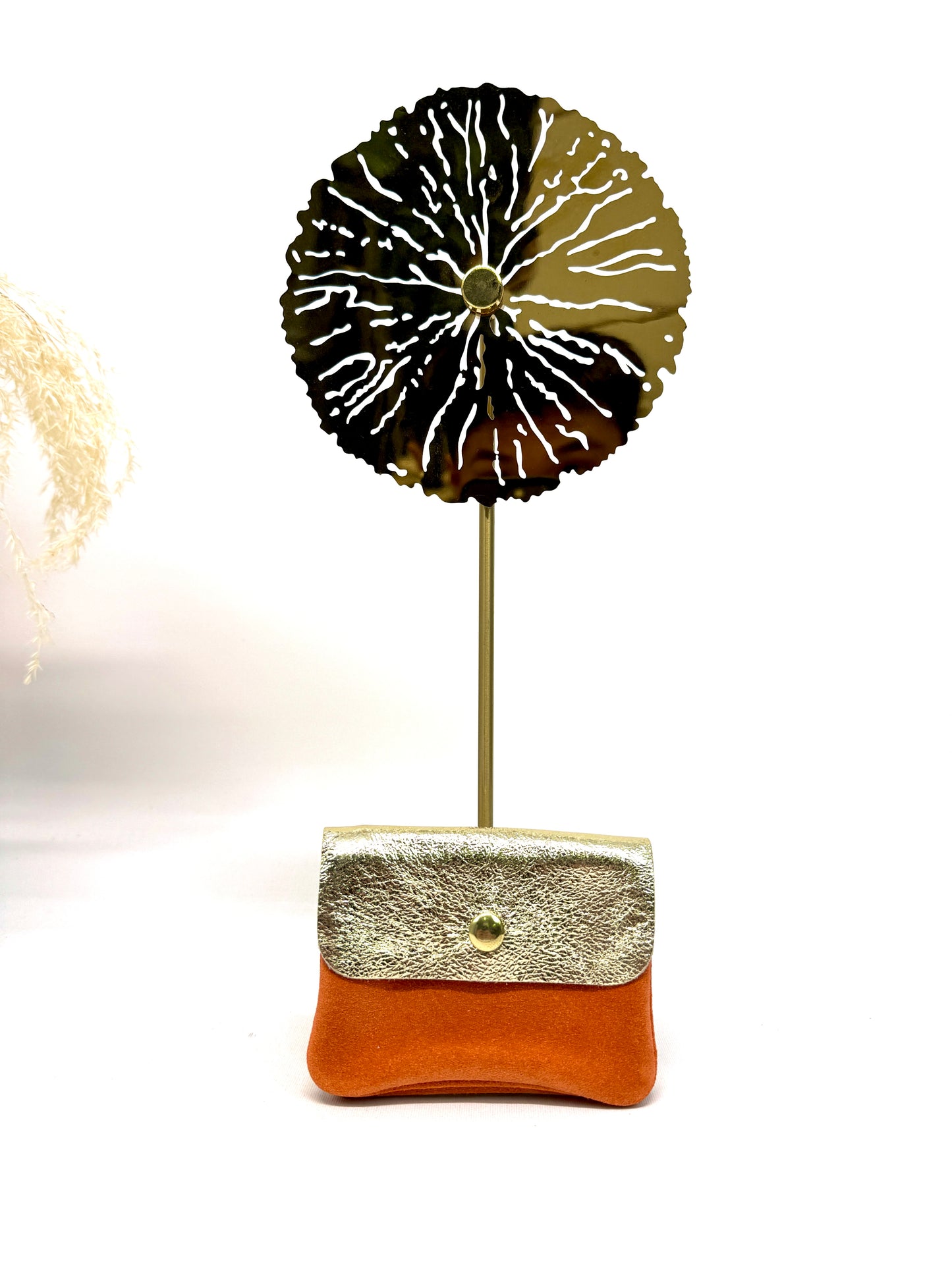 LOT DE 2 PORTE MONNAIE EN CUIR JOSÉPHINE BI-MATIÈRE VACHETTE VÉRITABLE