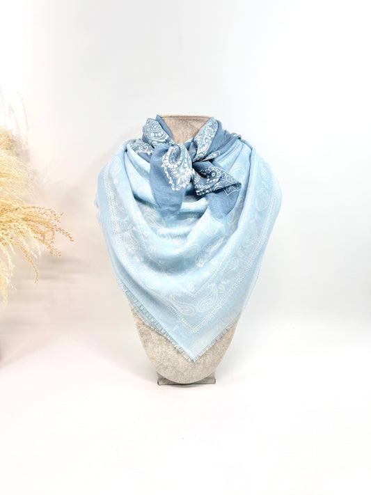 CARRÉ FOULARD BANDANA FIN PRINTANIER CA26-23