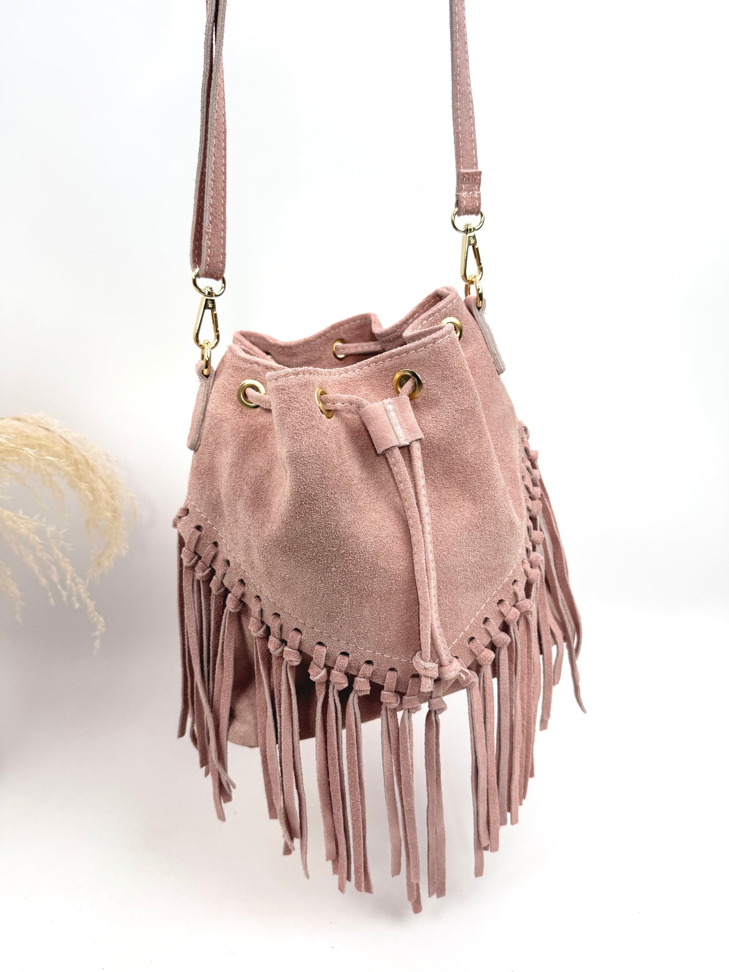 SAC EN CUIR SCEAU À FRANGES - COLLECTION LOUNA