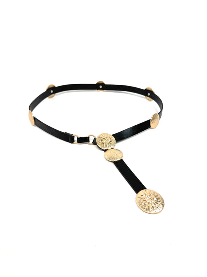 CEINTURE CHAÎNE MAILLONS & DISQUES "L'éclipse" 910286