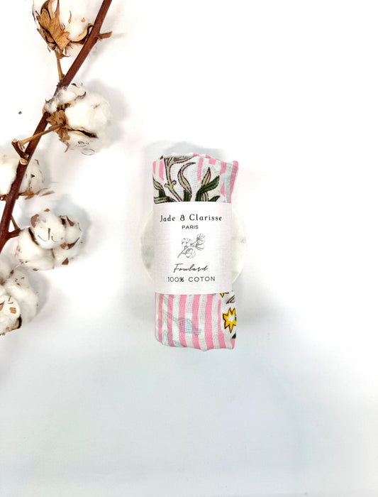 LOT DE 2 FOULARD ROULEAU DE COTON 26COT07