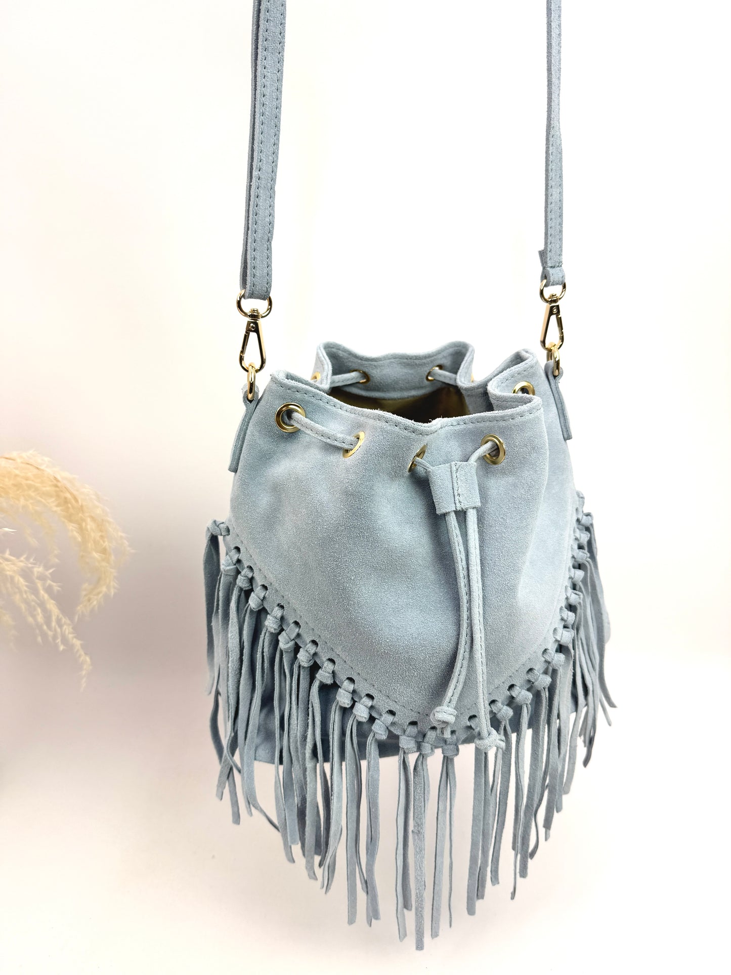 SAC EN CUIR SCEAU À FRANGES - COLLECTION LOUNA