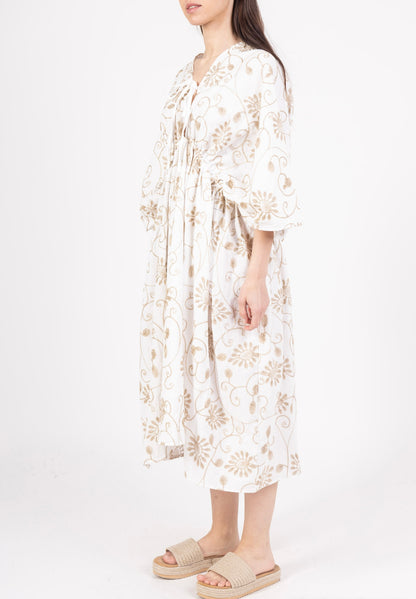 (13€ la pièce) LOT DE 4 ROBE MIDI EN COTON & VISCOSE - COUPE FLUIDE COLLECTION ATHÉNA 25VET02