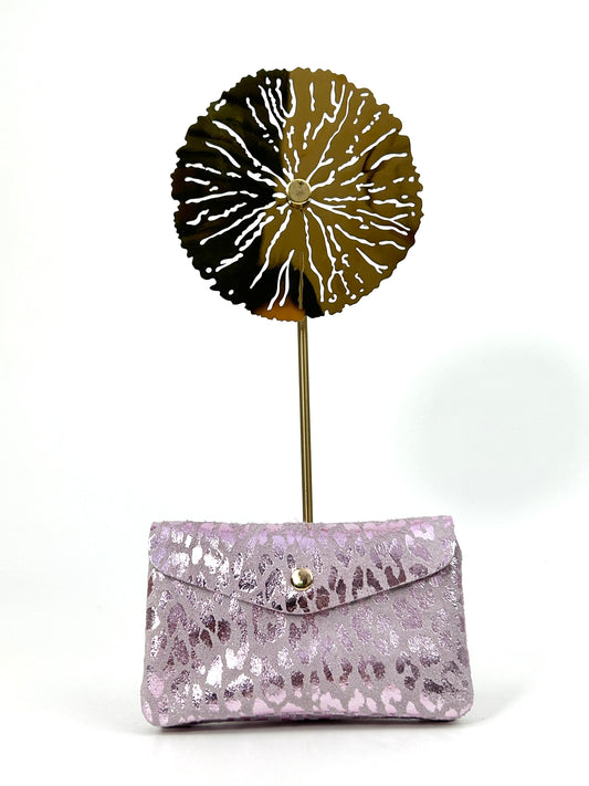 LOT DE 2 GRAND PORTE MONNAIE EN CUIR ELEONORE IRRISE LEO