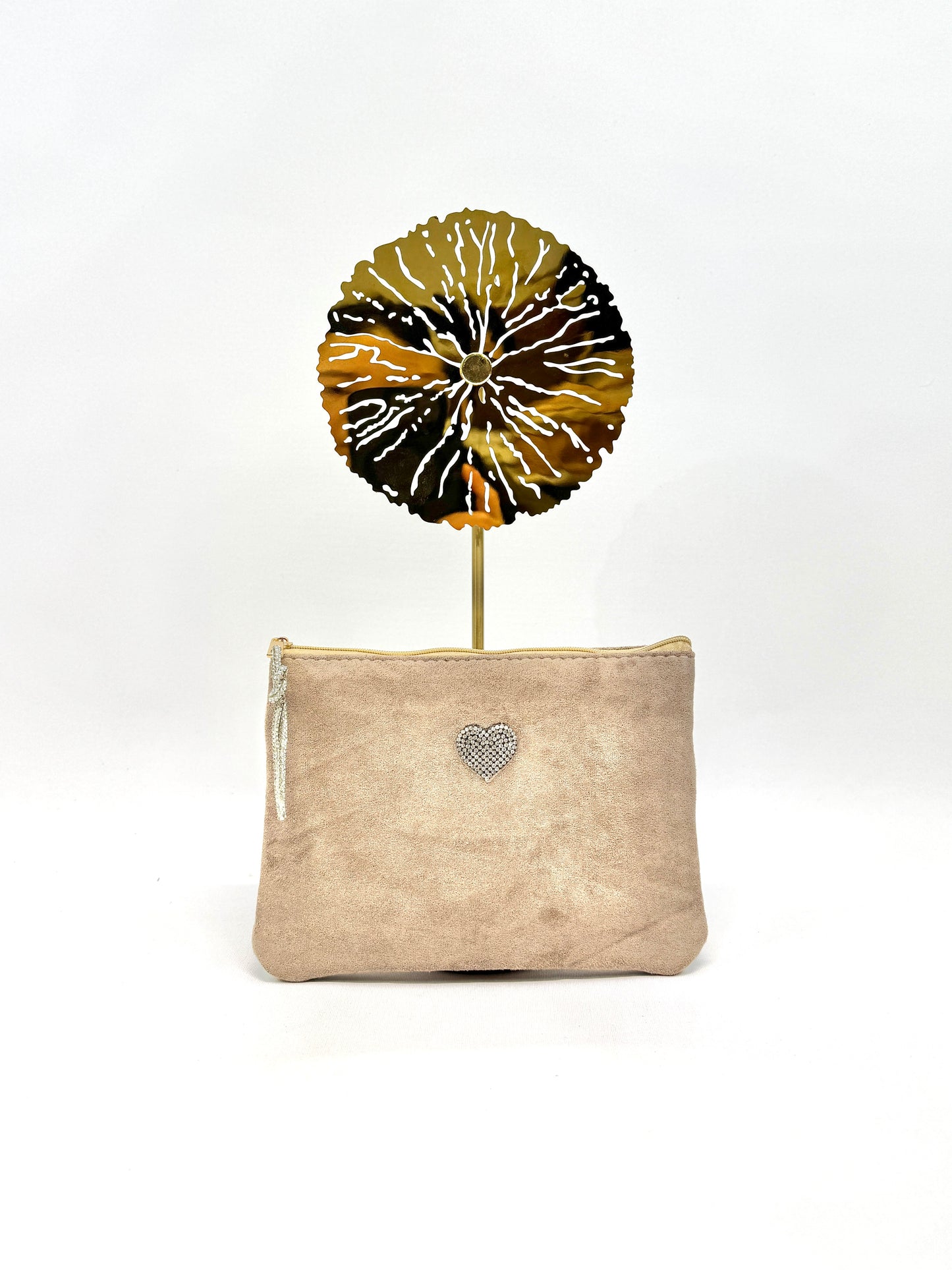 DOWN BAG WITH RHINESTONE HEART PO55070D