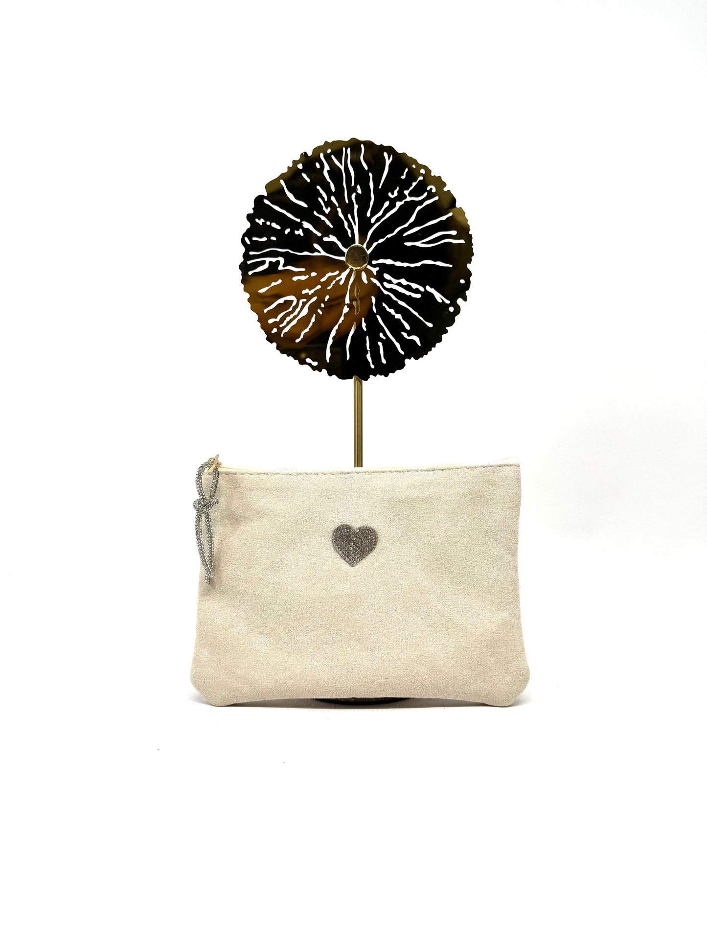 DOWN BAG WITH RHINESTONE HEART PO55070D